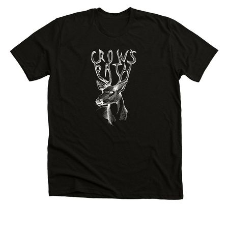 Antlers, a Black Heather Premium Unisex Tee