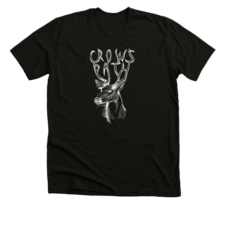 Antlers, a Black Heather Premium Unisex Tee