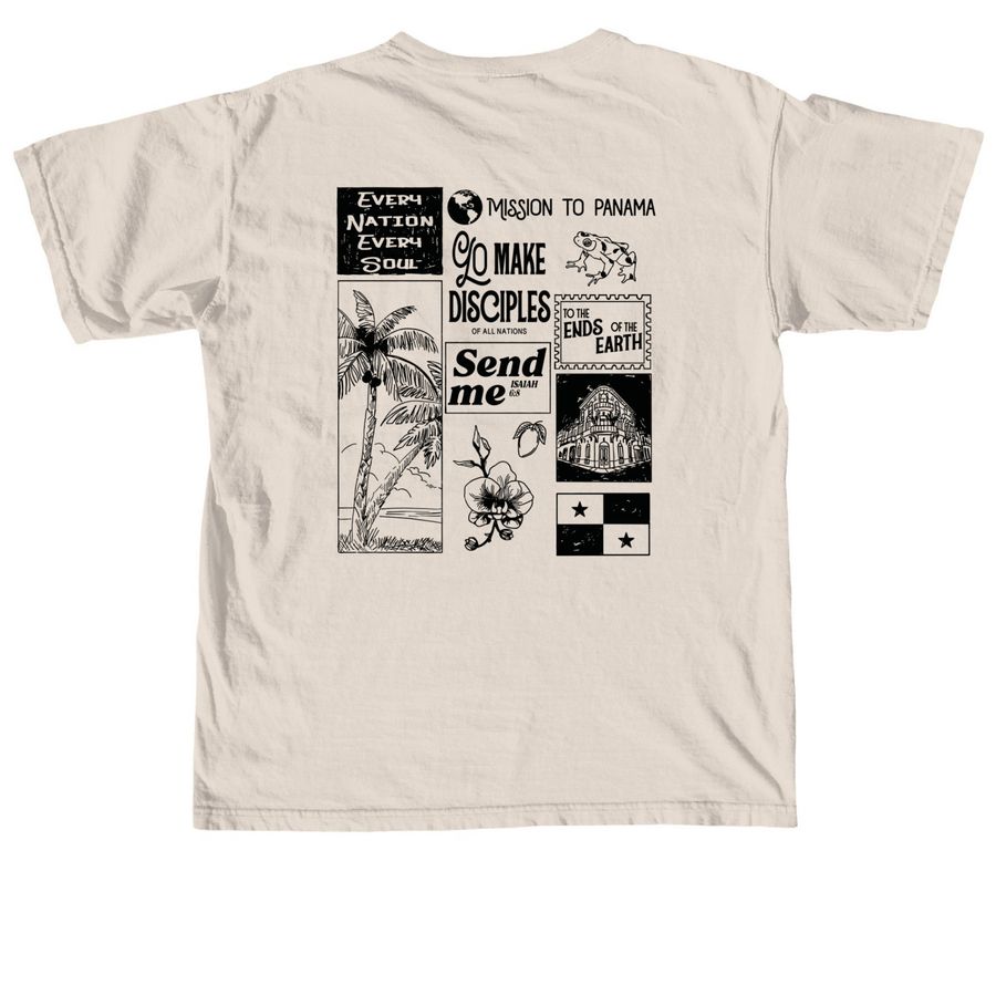 Go Make Disciples&nbsp;, a Ivory Comfort Colors Unisex Tee (back-view)