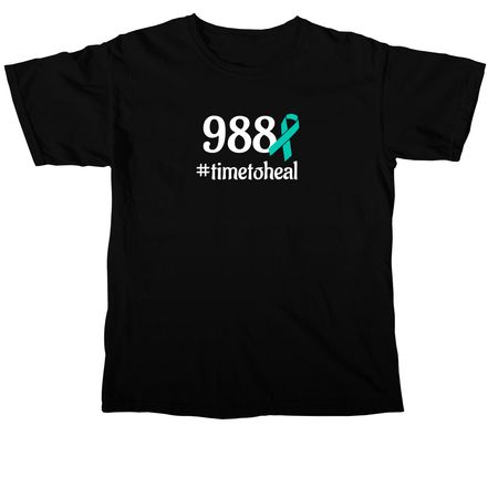 988 #timetoheal, a Black Comfort Colors Unisex Tee