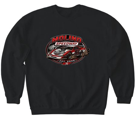 Molino Late Model, a Black Softstyle Crewneck Sweatshirt