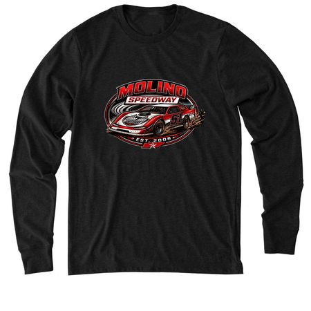 Molino Late Model, a Space Black Allmade Eco Triblend Long Sleeve Tee
