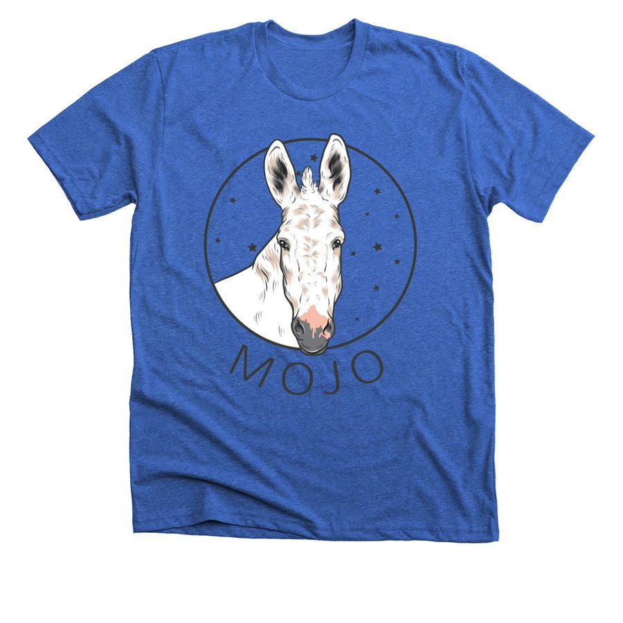 Mojo, a Heather True Royal Premium Unisex Tee