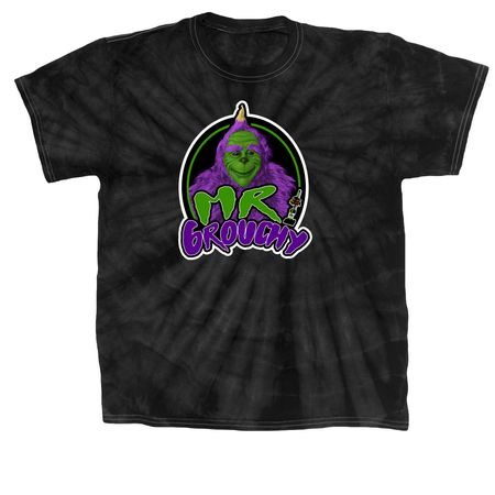 Mr. Grouchy, a Black Classic Tie Dye Tee