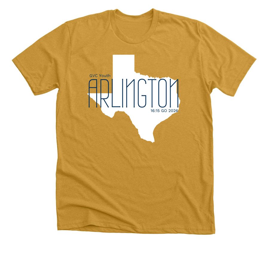 Mission Arlington 2026, a Heather Mustard Premium Unisex Tee