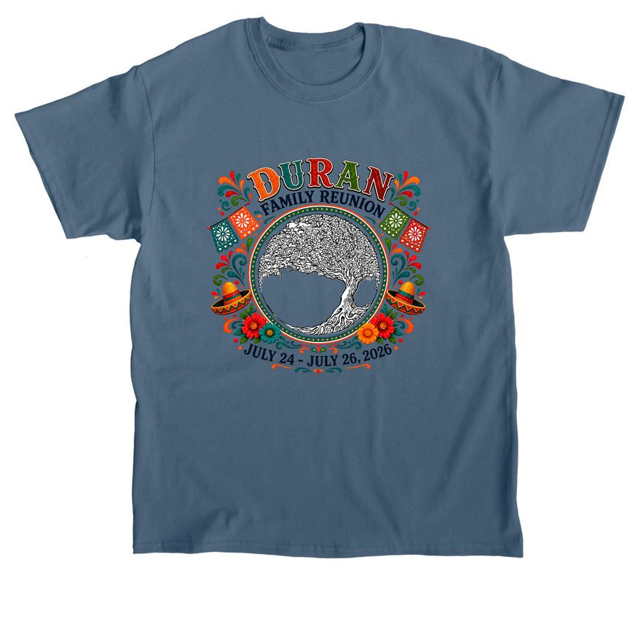 Duran Family Reunion 26 Option 1, a Indigo Blue Classic Unisex Tee