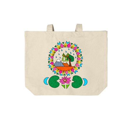 Balance by&nbsp;Zubeda Khan, a Natural Cotton Canvas Tote Bag