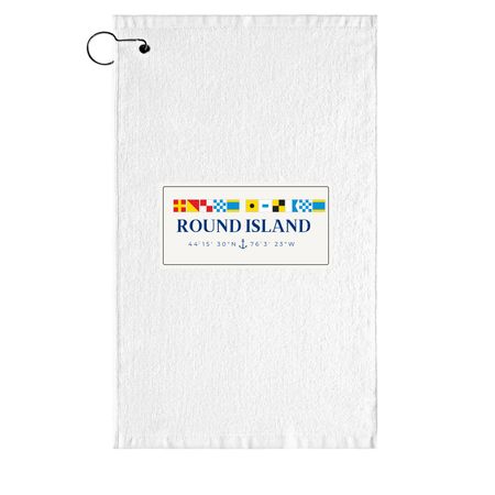 RI Nav Tea Towel, a White Golf Towel