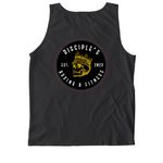 DB?, a Black Comfort Colors Tank Top (back-view)