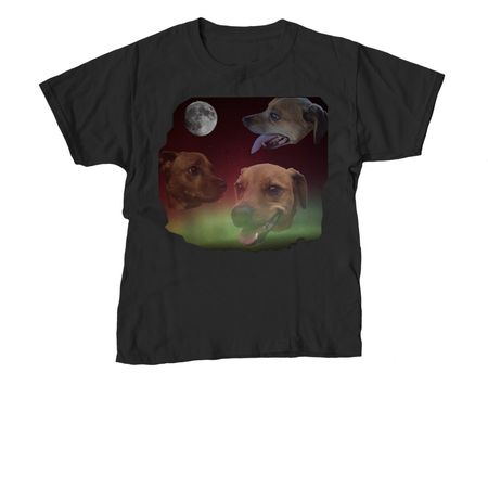 Three Spike Moon, a Black Youth Unisex Tee