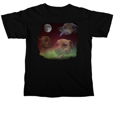Three Spike Moon, a Black Comfort Colors Unisex Tee