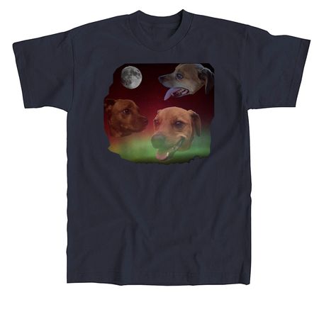 Three Spike Moon, a Navy Union Made Unisex Tee