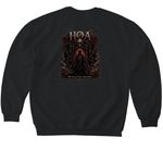 Whimsical's male got, a Black Softstyle Crewneck Sweatshirt (back-view)