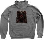 Whimsical's male got, a Deep Heather Zip Up Hoodie (back-view)