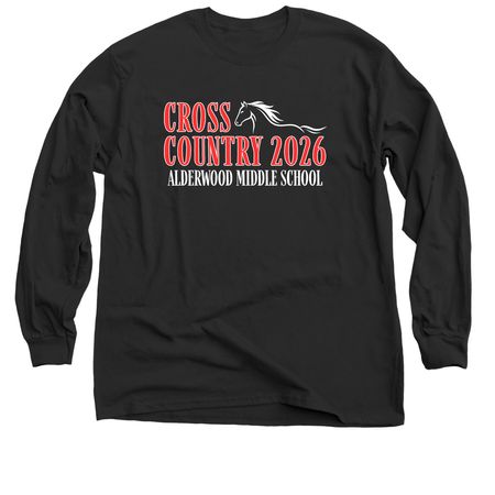 2026 XC Season Tops, a Black Classic Long Sleeve Tee