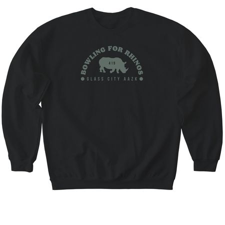 Bowling For Rhinos 2026 - Arch Design, a Black Softstyle Crewneck Sweatshirt
