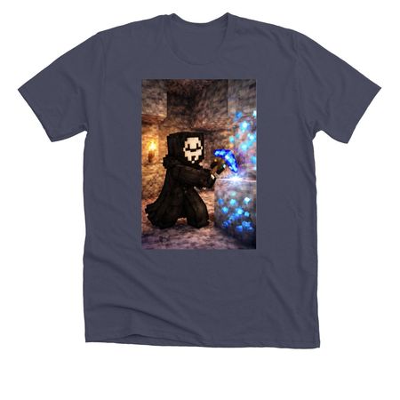 Mining on easy mode&nbsp;, a Heather Midnight Navy Premium Unisex Tee
