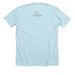 Picnic in Your Park- Blue Flowers, a Heather Ice Blue Premium Unisex Tee (back-view)