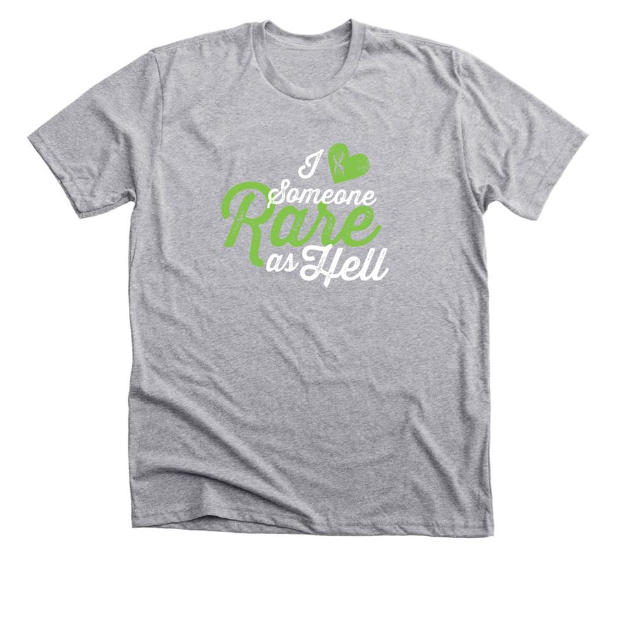 The I Love Someone Rare As Hell, a Athletic Heather Premium Unisex Tee