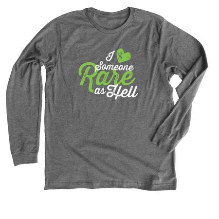 The I Love Someone Rare As Hell, a Athletic Heather Premium Long Sleeve Tee