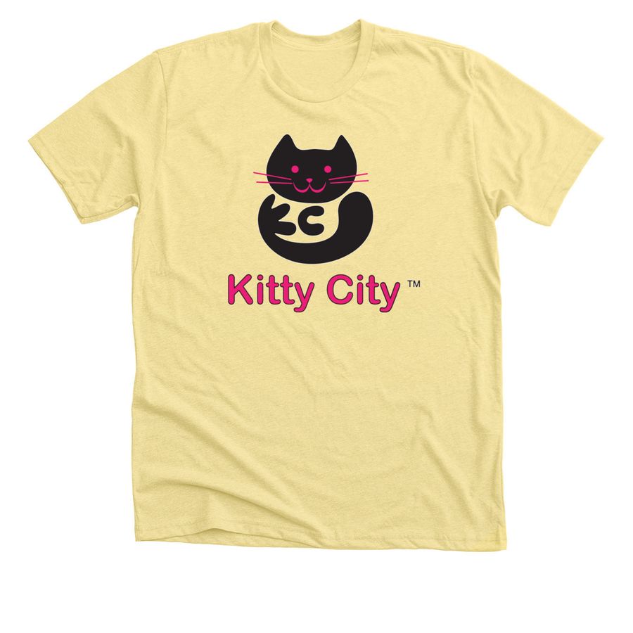 Kitty City, a Heather Yellow Gold Premium Unisex Tee