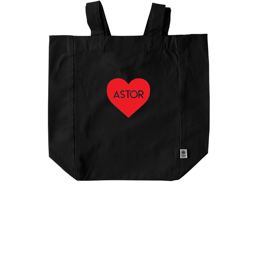 Tote-ally Astor, a Black Recycled Cotton Tote Bag