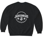 Stronger everyday&nbsp;, a Black Softstyle Crewneck Sweatshirt (back-view)