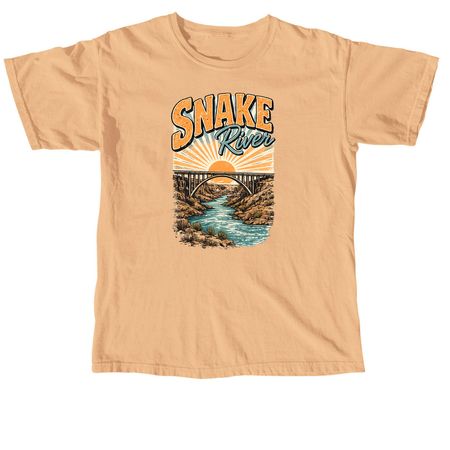 Perrine Beidge at Sunrise, a Neon Cantaloupe Comfort Colors Unisex Tee