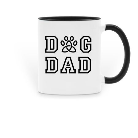 Dog Dad Fuel Mug, a Black Two-Tone Ceramic Mug