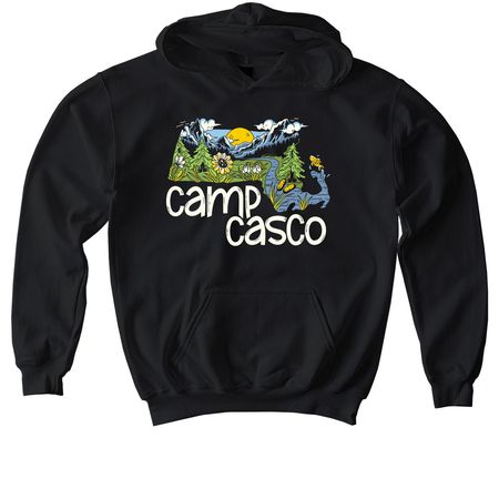 Comfy Tops (2025 Design), a Black Softstyle Youth Pullover Hoodie