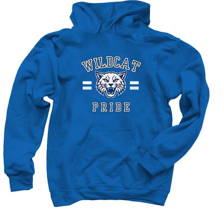 Wildcat Pride Tee, a Royal Blue Pullover Hoodie