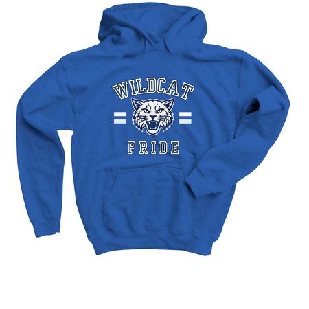 Wildcat Pride Tee, a Royal Blue Youth Pullover Hoodie