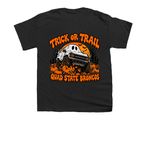 QSB Trail & Treat, a Black Youth Unisex Tee (back-view)