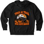 QSB Trail & Treat, a Black Stanley/Stella Unisex Cultivator 2.0 Zip Up Pullover Hoodie (back-view)