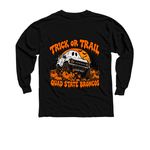 QSB Trail & Treat, a Black Youth Long Sleeve Tee (back-view)