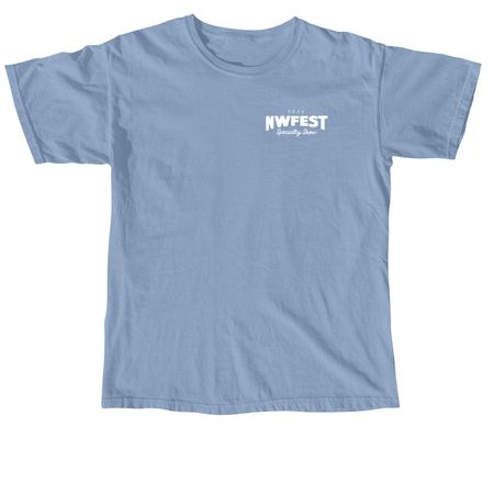 NWFest 2026 Apparel: 2-Sided Logo, a Washed Denim Comfort Colors Unisex Tee