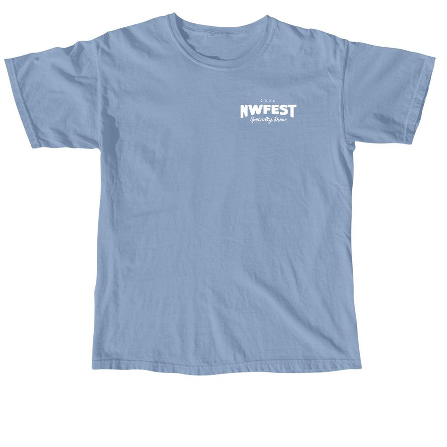 NWFest 2026 Apparel: 2-Sided Logo, a Washed Denim Comfort Colors Unisex Tee
