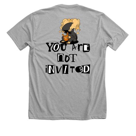 ?UNINVITED: The Power They Fear?, a Athletic Heather Premium Unisex Tee (back-view)
