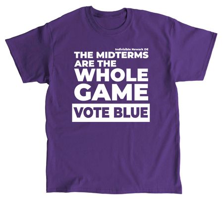 The Midterms Are The Whole Game, a Purple Classic Unisex Tee