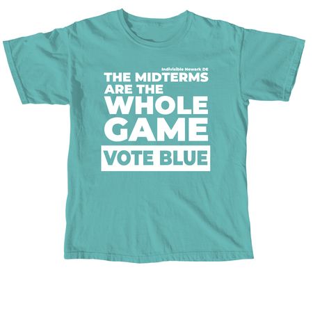 The Midterms Are The Whole Game, a Seafoam Comfort Colors Unisex Tee