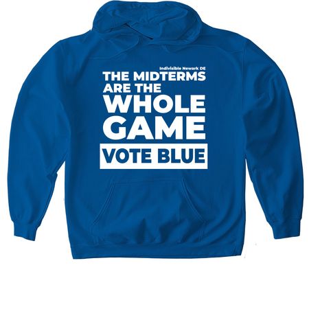 The Midterms Are The Whole Game, a Royal Gildan Softstyle Pullover Hoodie