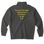 Quarter Zip CORRECT anchor, a Asphalt Midweight Quarter Zip Pullover (back-view)