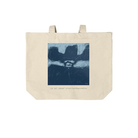 i'm all about cross-contamination, a Natural Cotton Canvas Tote Bag