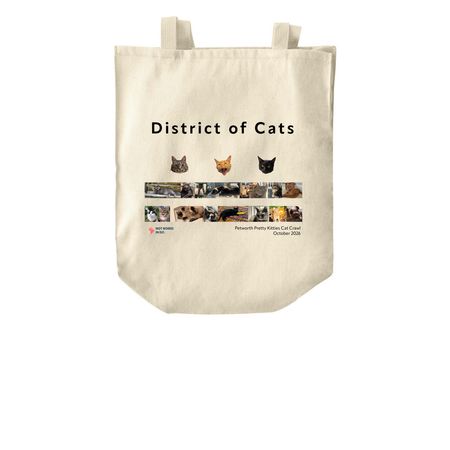 District of Cats Tote Bags, a Natural Over-the-Shoulder Shopping Tote Bag
