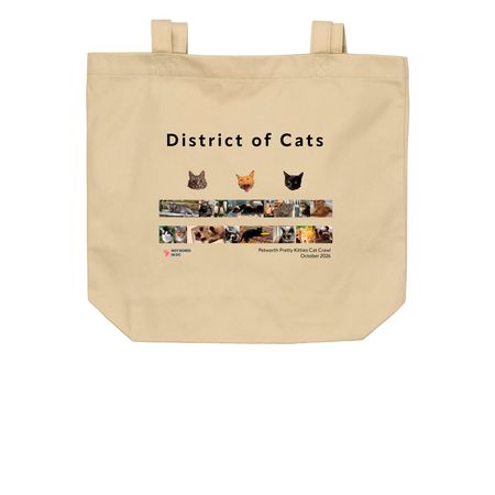 District of Cats Tote Bags, a Oyster Organic Cotton Tote Bag