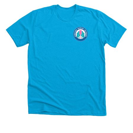 SRN 2026 - Crossed Oars, a Neon Blue Premium Unisex Tee