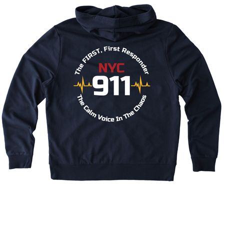 The FIRST first responder, a Night Sky Navy Allmade Organic French Terry Zip Up Hoodie