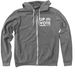 Zip Up Logo Hoodie, a Deep Heather Zip Up Hoodie