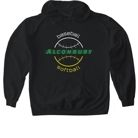 AMHS Baseball & Softball, a Black Gildan Softstyle Pullover Hoodie