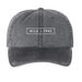 Wild + Free Hats White Rectangle, a Black Printed Pigment Dye Baseball Cap